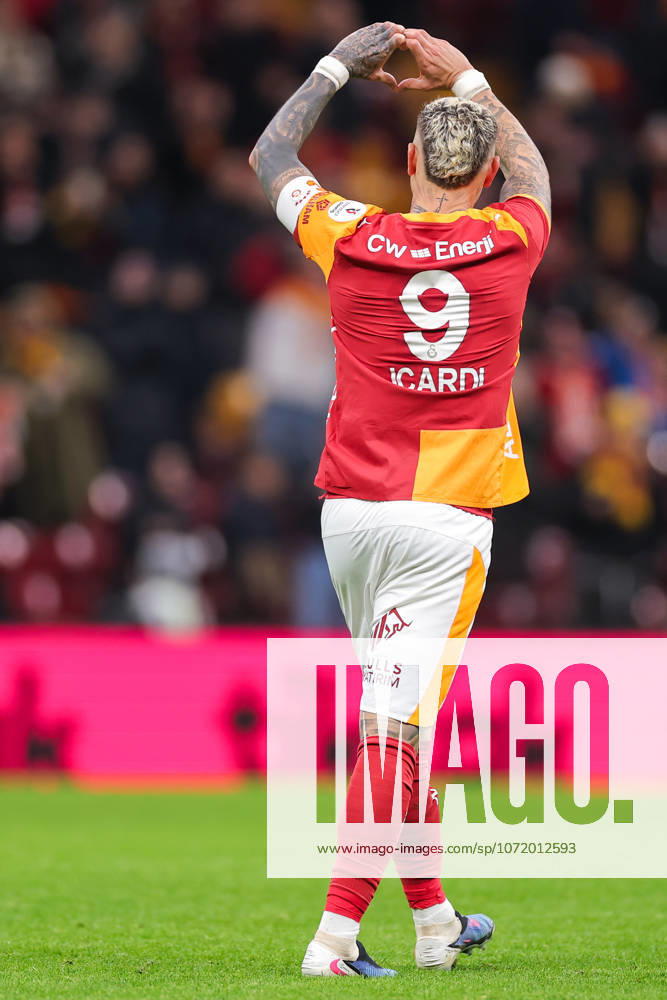 2026-02-01 Galatasaray SK v Kayserispor - Trendyol Super Lig ISTANBUL, TURKEY - FEBRUARY 1: Mauro Icardi of Galatasaray SK celebrates after scoring the team s fourth goal during the Trendyol Super Lig match between Galatasaray SK and Kayserispor at Rams Park Stadium on February 1, 2026 in Istanbul, Turkey. (Photo by BSR Agency) Istanbul Turkey Content not available for redistribution in The Netherlands directly or indirectly through any third parties.