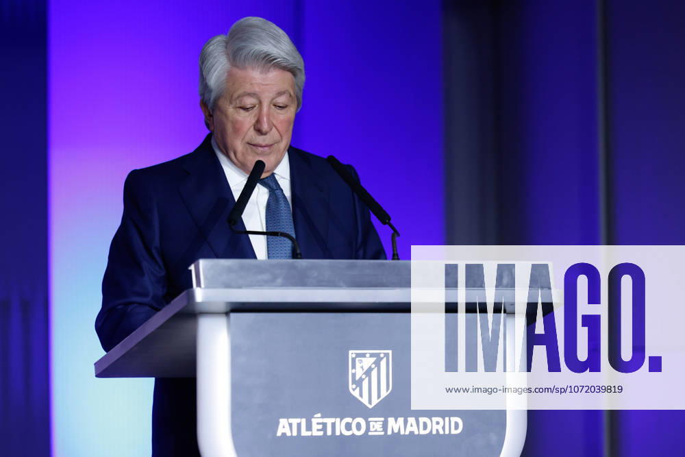 Enrique Cerezo, President of Atletico de Madrid, attends during the presentation of Ademola Lookman as a new player of Atletico de Madrid at Riyadh Air Metropolitano stadium on February 03, 2026, in Madrid, Spain. Madrid Spain - ZUMAa181 20260203_zaa_a181_028
