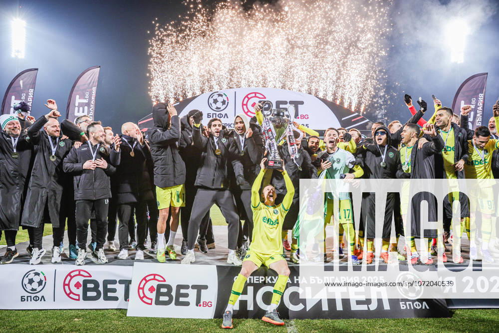 Football - Bulgaria Supercup 2026 - PFC Levski - PFC Ludogorets - 03.02.2026 PFC Ludogorets celebrates after winning the Bulgaria Supercup 2026 against PFC Levski at Vasil Levski National Stadium in Sofia, Bulgaria Bulgaria