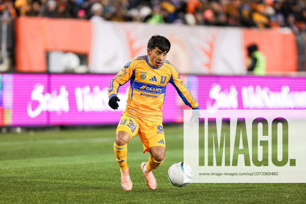 Forge FC v Tigres UANL - CONCACAF Champions Cup Round 1 In Hamilton, Ontario, Canada, on February 3, 2026, Tigres player Diego Sanchez is in action during the CONCACAF Champions Cup Round 1 game between Forge FC and Tigres UANL at Hamilton Stadium. Hamilton Canada