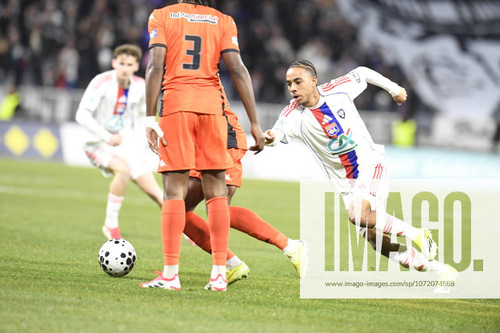 Football : Olympique lyonnais vs Stade LAVAL- French Cup - 04 02 2026 NARTEY Noah of Lyon during the French Cup match between Olympique Lyonnais and Stade LAVAL at Groupama Stadium Decines Charpieu Lyon on February 04 2026 , France LYONFrance