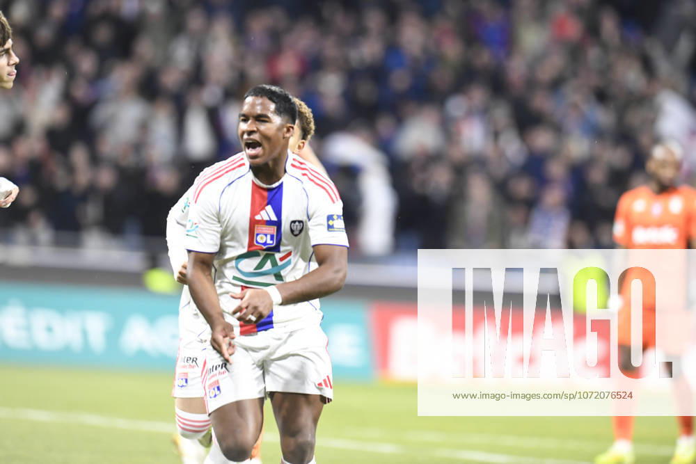 Football : Olympique lyonnais vs Stade LAVAL- French Cup - 04 02 2026 ENDRICK of Lyon scoring goal during the French Cup match between Olympique Lyonnais and Stade LAVAL at Groupama Stadium Decines Charpieu Lyon on February 04 2026 , France LYONFrance