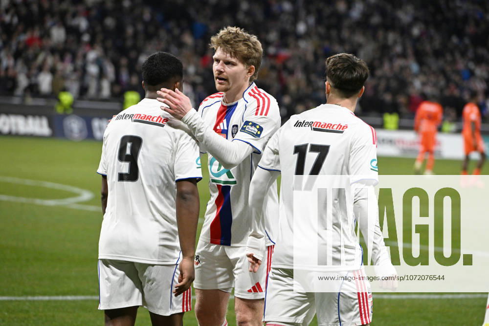 Football : Olympique lyonnais vs Stade LAVAL- French Cup - 04 02 2026 ENDRICK of Lyon scoring goal during the French Cup match between Olympique Lyonnais and Stade LAVAL at Groupama Stadium Decines Charpieu Lyon on February 04 2026 , France LYONFrance
