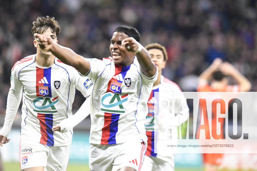 Football : Olympique lyonnais vs Stade LAVAL- French Cup - 04 02 2026 ENDRICK of Lyon scoring goal during the French Cup match between Olympique Lyonnais and Stade LAVAL at Groupama Stadium Decines Charpieu Lyon on February 04 2026 , France LYONFrance