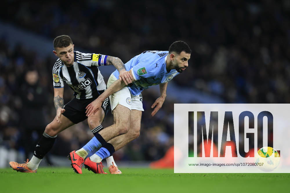 Manchester City v Newcastle United, EFL Cup, Semi Final Second Leg Rayan Ait-Nouri (21) of Manchester City is challenged by Kieran Trippier (2) of Newcastle United during the EFL Cup semi-final 2nd leg match between Manchester City and Newcastle United at the Etihad Stadium, Manchester, UK on 4 February 2026. Manchester Etihad Stadium Manchester UK Editorial use only DataCo restrictions apply See www.football-dataco.com ,