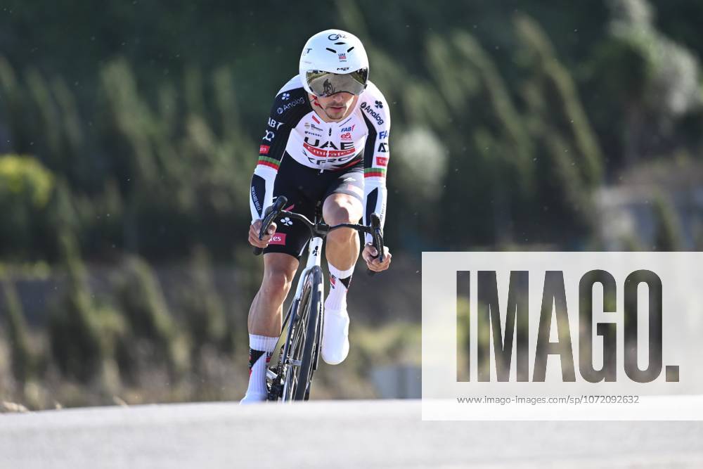 Tour of Valencia 2026 Stage 2 ALGINET, SPAIN - FEBRUARY 05 : Almeida Joao (POR) of UAE Team Emirates - XRG during stage 2 of the 77th edition of Volta a la Comunitat Valenciana an UCI ProSeries 2.Pro Individual Time Trial stage for Men Elite of 17.5 km with start in Carlet and finish in Alginet on February 5, 2026 in Alginet, Spain, 05 02 2026 Alginet Spain
