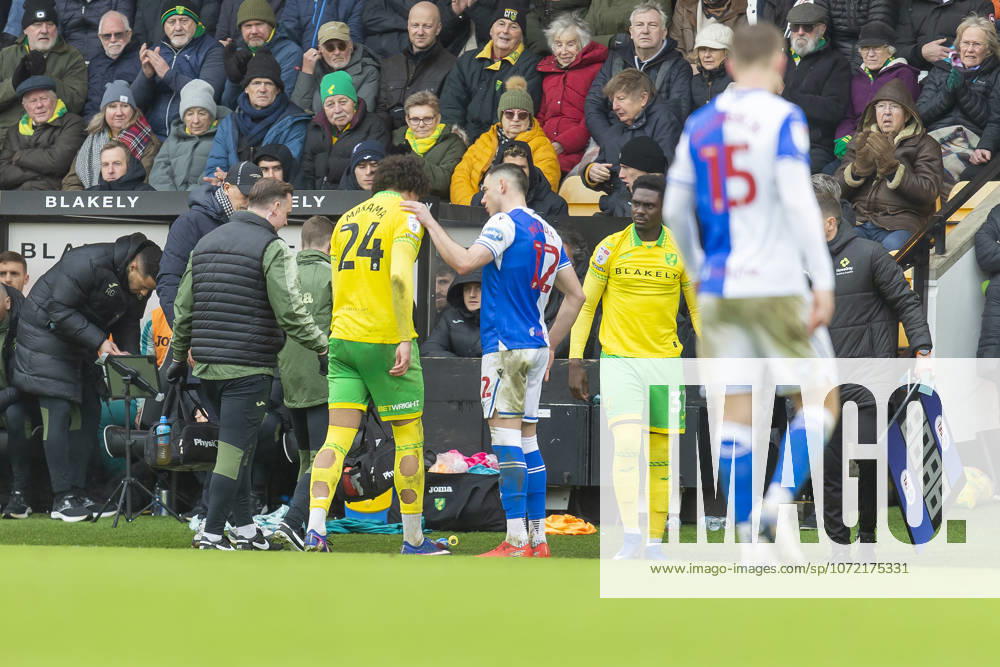 Norwich City v Blackburn Rovers - Sky Bet Championship Jovon Makama of Norwich City is substituted for Mohamed Toure of Norwich City during the Sky Bet Championship match between Norwich City and Blackburn Rovers at Carrow Road in Norwich, on February 7, 2026. Norwich Norfolk United Kingdom