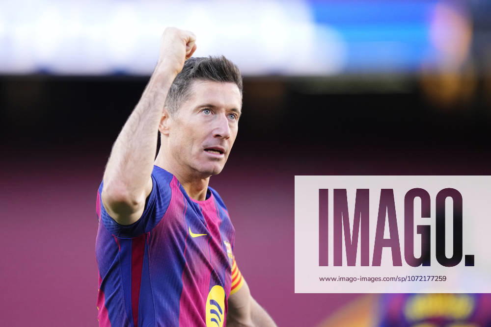 FC Barcelona, Barca v RCD Mallorca - LaLiga EA Sports Robert Lewandowski centre-forward of Barcelona and Poland celebrates after scoring his sides first goal during the La Liga EA Sports match between FC Barcelona and RCD Mallorca at Spotify Camp Nou on February 7, 2026 in Barcelona, Spain. Barcelona Spain