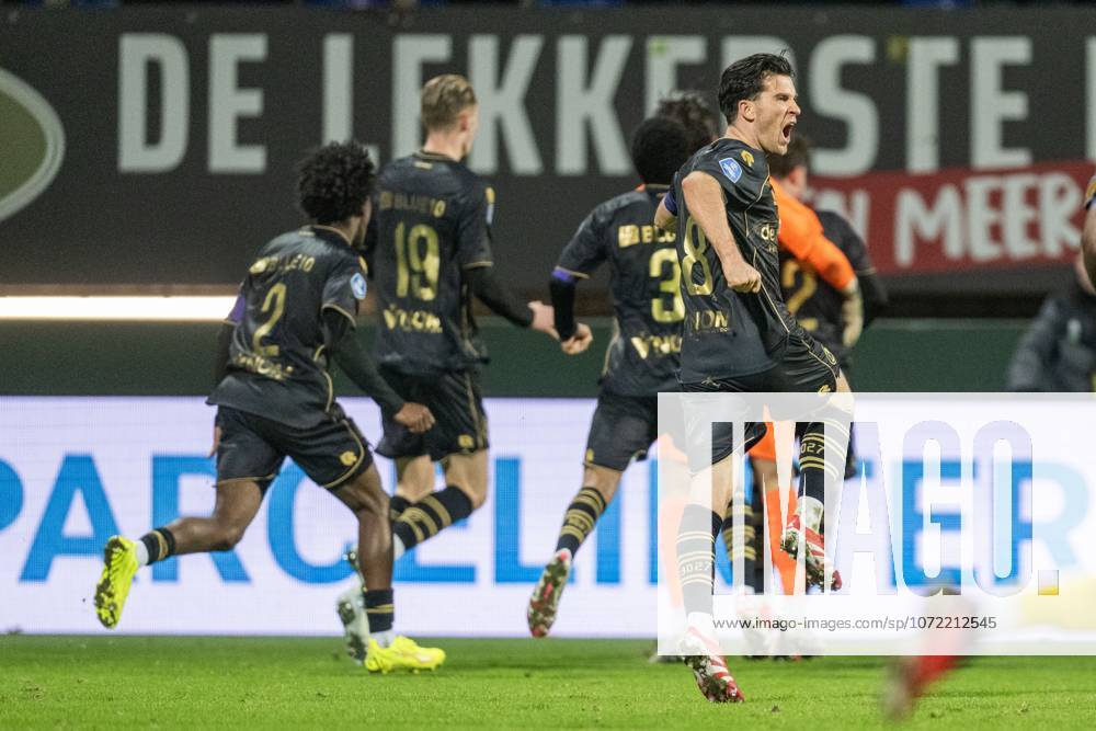 , Fortuna Sittard Stadium , season 2025 2026 , Dutch Eredivisie football , match between Fortuna Sittard and Sparta , picture shows Sparta player Pelle Clement celebrates the 2-2 Fortuna Sittard - Sparta x201381067x