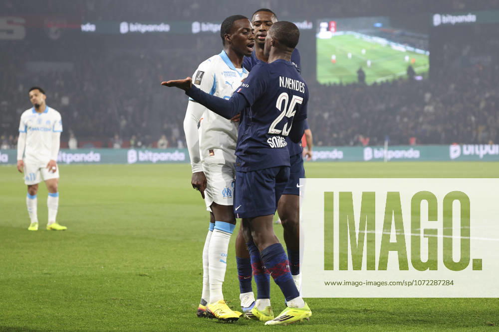 Timothy Weah (Olympique de Marseille) Vs Nuno Mendes (PSG) - Willian Pacho (PSG)