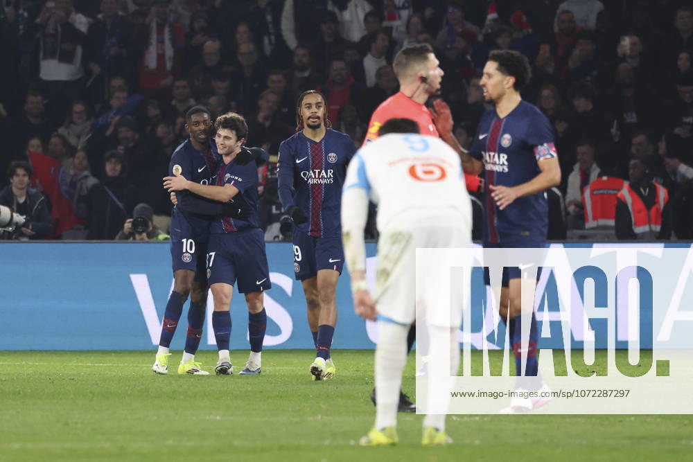 Joie sur le 2eme but de Ousmane Dembele (PSG) - Joao Neves (PSG) - Bradley Barcola (PSG)