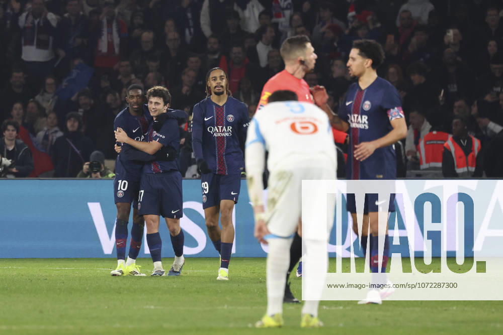 Joie sur le 2eme but de Ousmane Dembele (PSG) - Joao Neves (PSG) - Bradley Barcola (PSG)