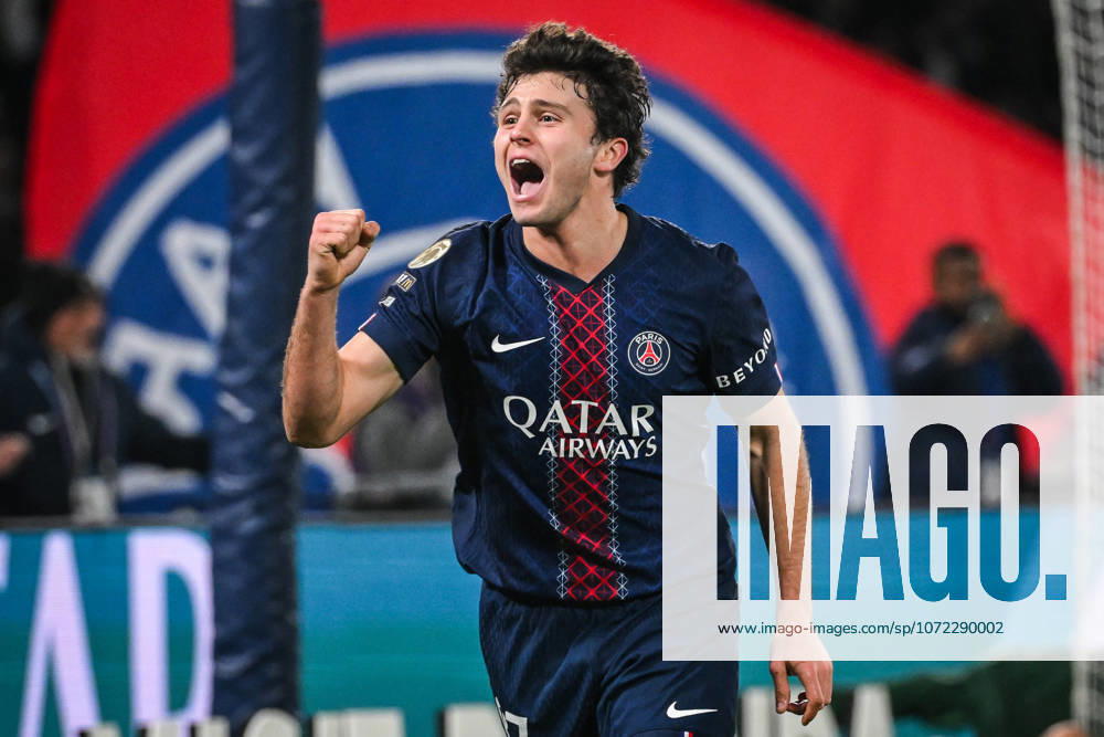 Joao NEVES of PSG celebrates his goal during the Ligue 1 match between Paris Saint-Germain (PSG) and Olympique de Marseille (OM) at Parc des Princes Stadium on February 08, 2026 in Paris, France. Paris France - ZUMAm308 20260208_zsp_m308_012