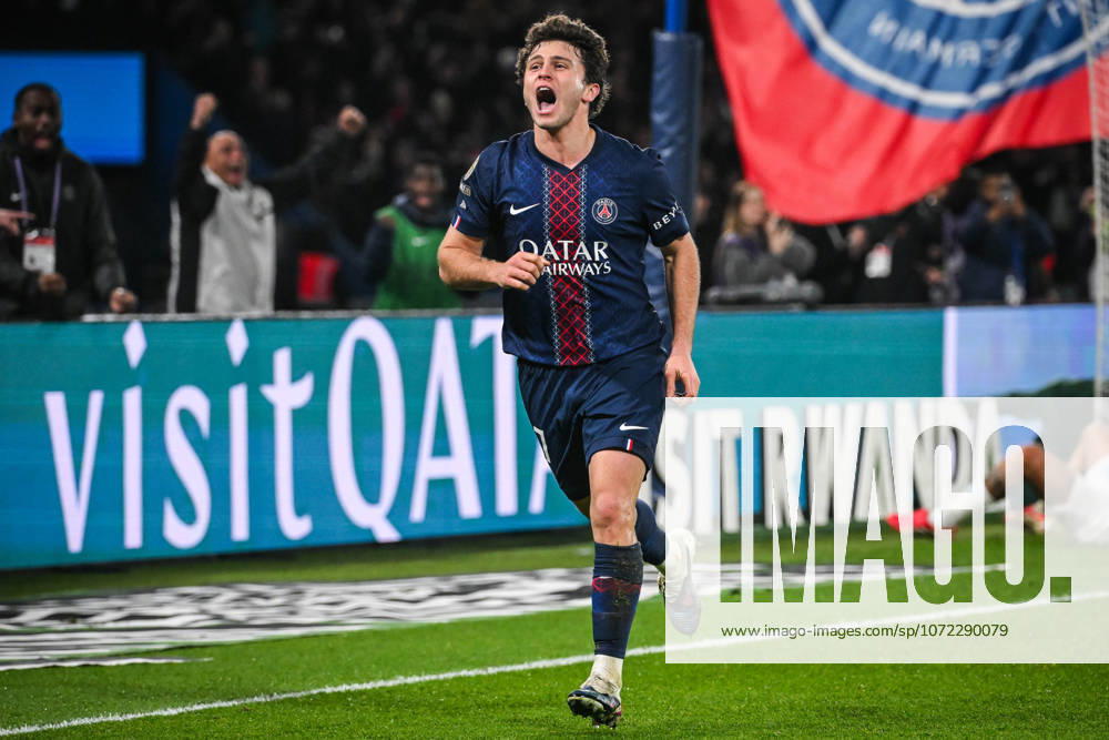 Joao NEVES of PSG celebrates his goal during the Ligue 1 match between Paris Saint-Germain (PSG) and Olympique de Marseille (OM) at Parc des Princes Stadium on February 08, 2026 in Paris, France. Paris France - ZUMAm308 20260208_zsp_m308_015