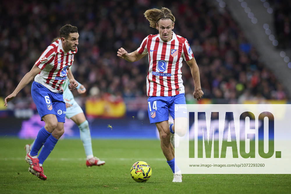ATLETICO DE MADRID v REAL BETIS BALOMPIE. LA LIGA 2025 2026. ROUND 23. Atletico de Madrid s Marcos Llorente (R) during La Liga match. February 08 ,2026. (ALTERPHOTOS Ropero) MadridSpain