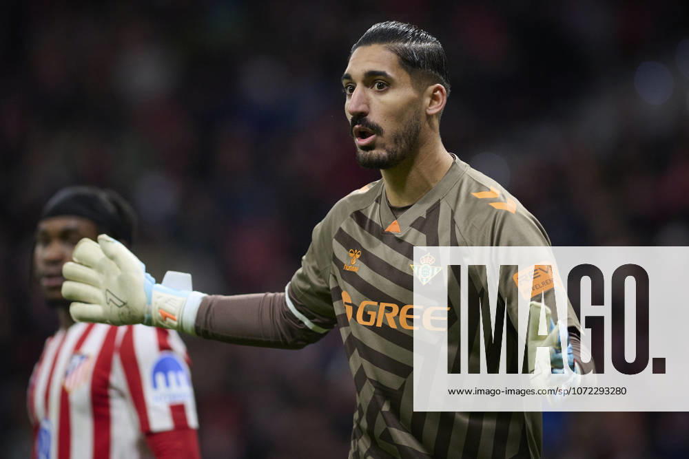 ATLETICO DE MADRID v REAL BETIS BALOMPIE. LA LIGA 2025 2026. ROUND 23. Real Betis Balompie s Alvaro Valles during La Liga match. February 08 ,2026. (ALTERPHOTOS Ropero) MadridSpain