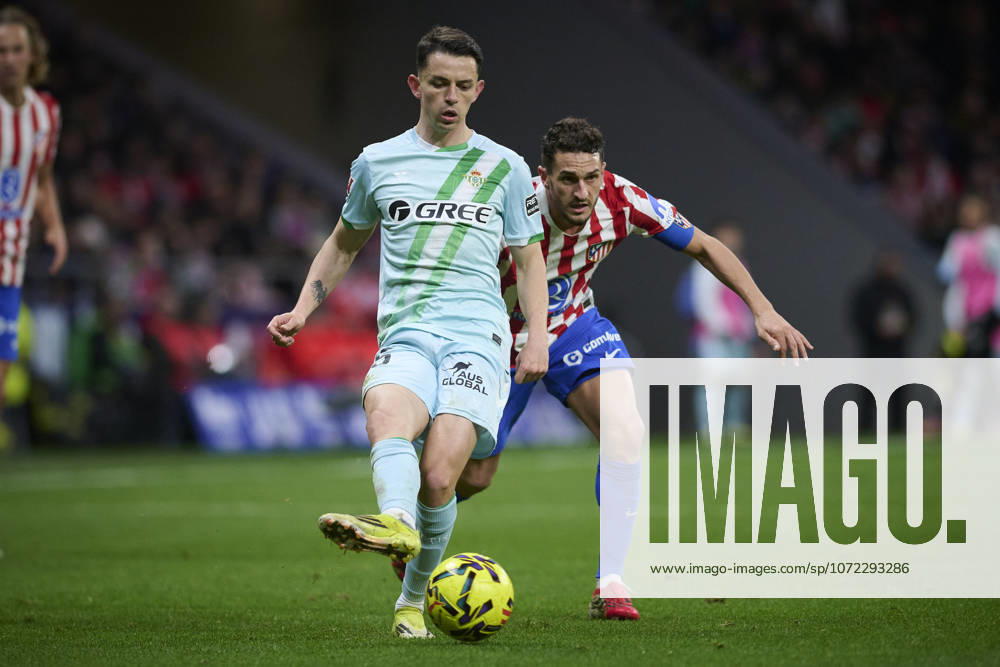 ATLETICO DE MADRID v REAL BETIS BALOMPIE. LA LIGA 2025 2026. ROUND 23. Atletico de Madrid s Koke Resurreccion (R) and Real Betis Balompie s Alvaro Fidalgo during La Liga match. February 08 ,2026. (ALTERPHOTOS Ropero) MadridSpain