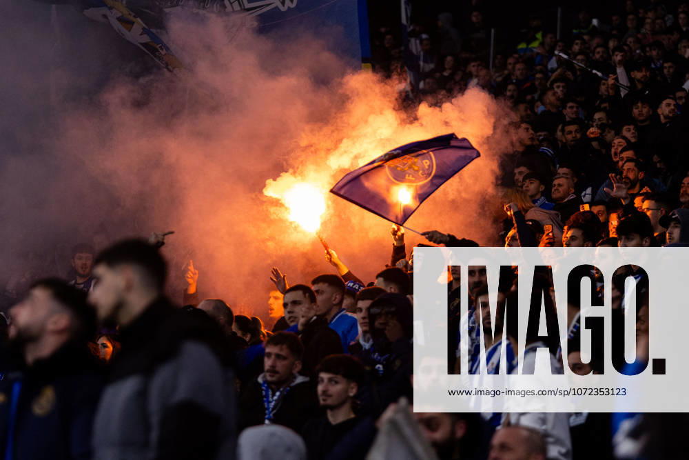 FC Porto Vs Sporting for the Portuguese First League in Porto - 09 Feb 2026 Fans of FC Porto ignite illegal pyrotechnics during the derby match for the Portuguese First League, forcing a temporary stoppage as smoke filled the stands at Dragon stadium. Final score; FC Porto 1:1 Sporting CP Porto Portugal