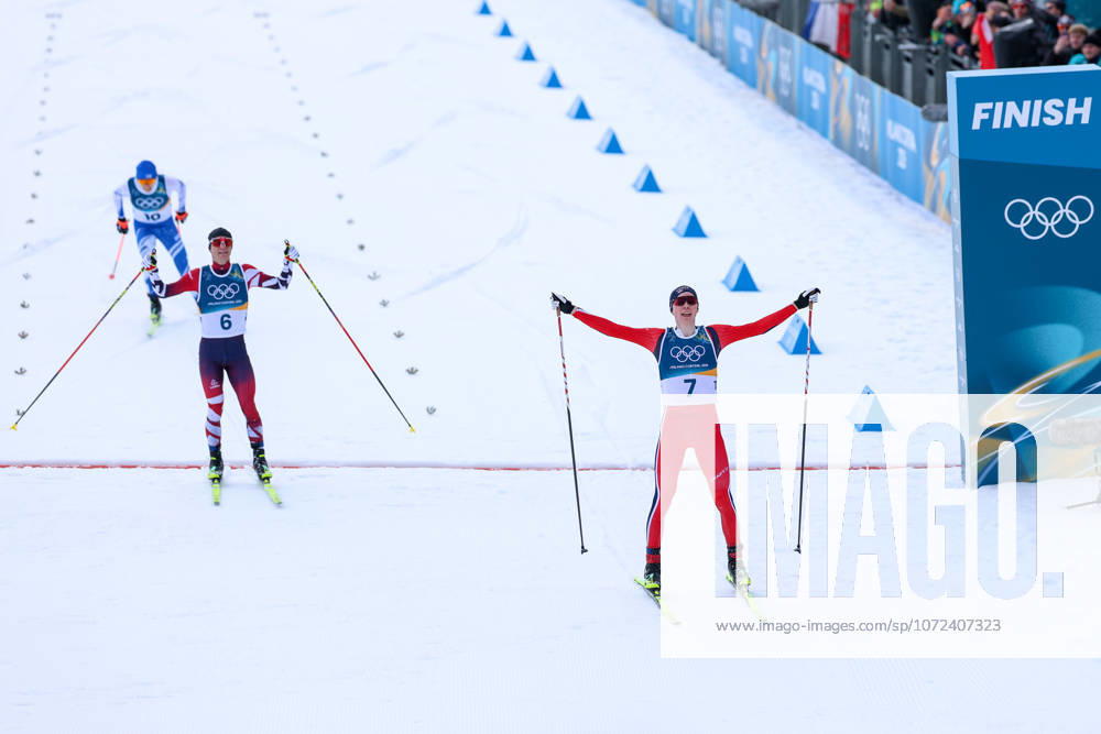 Olympic Winter Games Milano Cortina 2026 Nordic Combined Individual Gundersen Normal Hill 10km on 11 02 2026 at the Tesero Cross Country Skiing Stadium in Cortina dAmpezzo Jens Luraas Oftebro Norway wins the gold medal