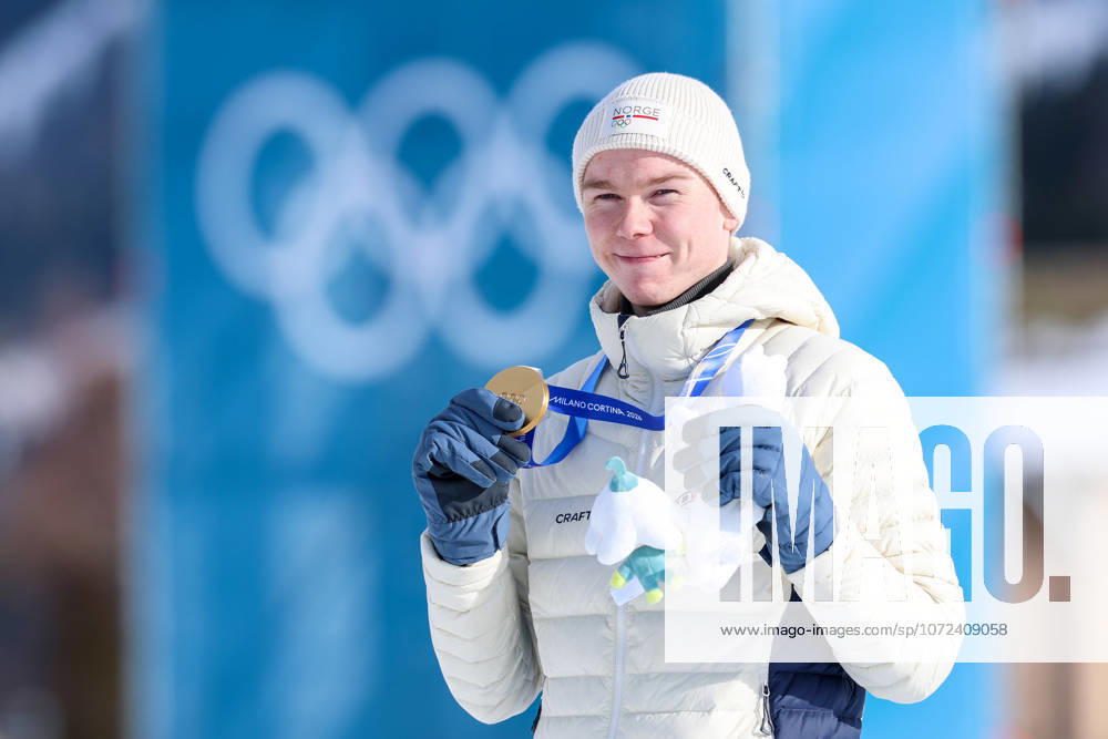 Olympic Winter Games Milano Cortina 2026 Nordic Combined Individual Gundersen Normal Hill 10km on 11 02 2026 at the Tesero Cross Country Skiing Stadium in Cortina dAmpezzo Jens Luraas Oftebro Norway wins the gold medal
