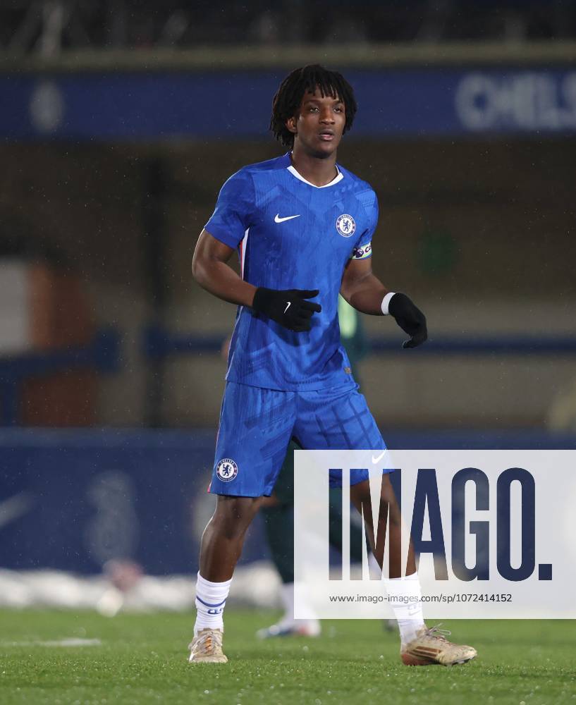 . - Chelsea U18 v Manchester City U18, FA Youth Cup, Fifth Round, Kingsmeadow Stadium, Kingston Upon Thames, London, UK - 9th February 2026. Daniel Weir Crystal Pix Daniel Weir Crystal Pix Shumaira Mheuka of Chelsea U18. - Chelsea U18 v Manchester City U18, FA Youth Cup, Fifth Round, Kingsmeadow Stadium, Kingston Upon Thames, London, UK - 9th February 2026. Daniel Weir Crystal Pix London Kingsmeadow Stadium UK