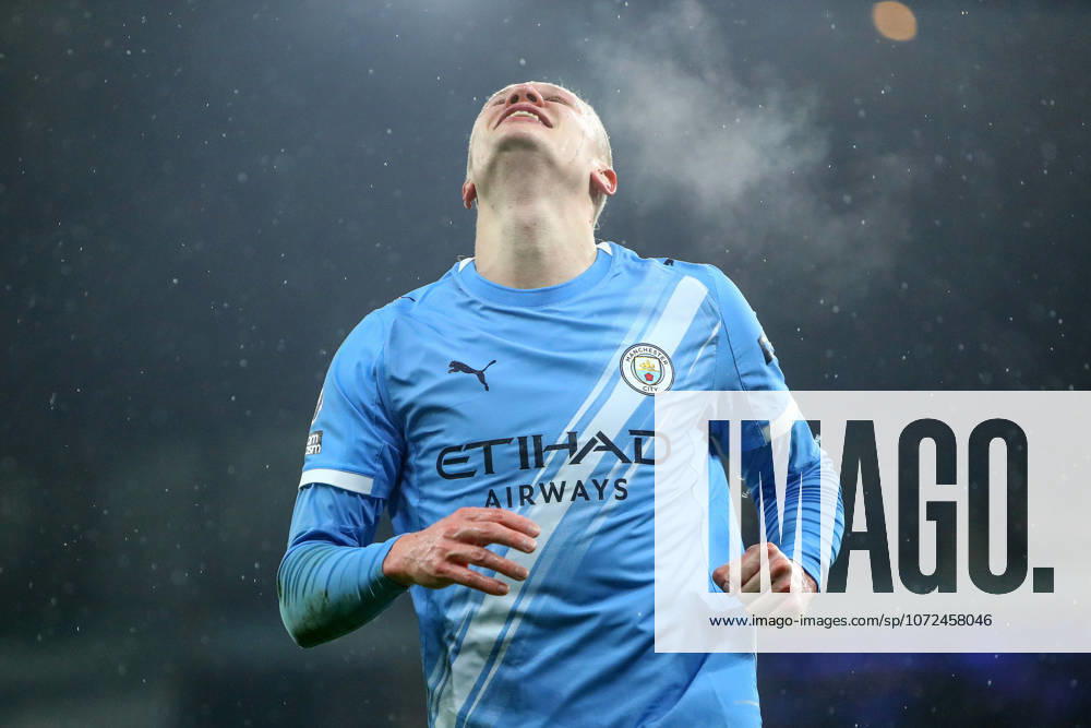 Manchester City v Fulham, Premier League Erling Haaland of Manchester City reacts during the Manchester City v Fulham Premier League match at the Etihad Stadium, Manchester, England on 11 February 2026 Credit: Luke Williams Every Second Media Editorial use only. All images are copyright Every Second Media Limited. No images may be reproduced without prior permission. All rights reserved. Premier League and Football League images are subject to licensing agreements with Football DataCo Limited. see https: www.football-dataco.com