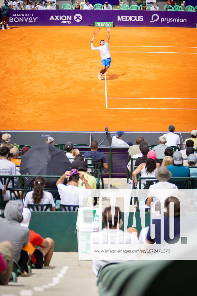 TENNIS - Internazionali di Tennis - Argentina Open 2026 ATP, Tennis Herren 250 Buenos Aires Argentinian player Roman Burruchaga serving at ATP 250 Argentina Open 2026 (in Buenos Aires Lawn Tennis Club) during Argentina Open 2026 ATP 250 Buenos Aires , International Tennis match in Buenos Aires, Argentina, February 11 2026 Buenos Aires Argentina