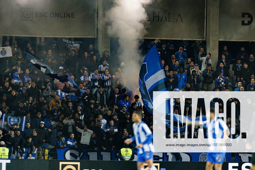 Fans of FC Porto seen during Liga Portugal game between Casa Pia AC and FC Porto (Maciej Rogowski Ball Raw Images) Rio Maior Estadio Municipal Rio Maior Portugal