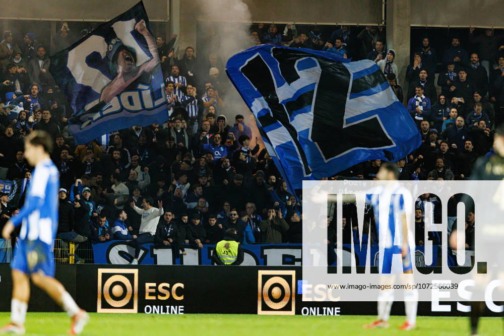 Fans of FC Porto seen during Liga Portugal game between Casa Pia AC and FC Porto (Maciej Rogowski Ball Raw Images) Rio Maior Estadio Municipal Rio Maior Portugal