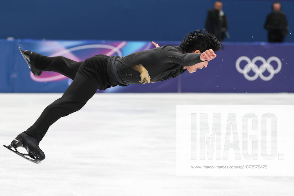 Milano Cortina 2026, Milan, Italy, 13.02, 2026, MiCo2026, MiCo, 2026, Olympics, Olympic, Winter Olympic, Olympic Winter games, Winterspiele,Spiele, Summer games Ifigure skating Adam Siao Him Fa of France performs during his Mens single free skaiting competitions of Milano Cortina 2026 Olympic Winter Games in Milan, Italy, 13.02.2026. Photo: Roman Koksarov (RKF) Milan Italy