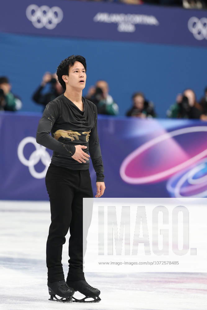 Milano Cortina 2026, Milan, Italy, 13.02, 2026, MiCo2026, MiCo, 2026, Olympics, Olympic, Winter Olympic, Olympic Winter games, Winterspiele,Spiele, Summer games Ifigure skating Adam Siao Him Fa of France performs during his Mens single free skaiting competitions of Milano Cortina 2026 Olympic Winter Games in Milan, Italy, 13.02.2026. Photo: Roman Koksarov (RKF) Milan Italy