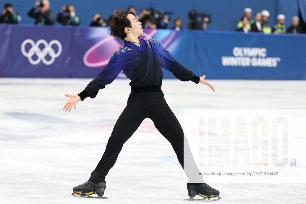 Milano Cortina 2026, Milan, Italy, 13.02, 2026, MiCo2026, MiCo, 2026, Olympics, Olympic, Winter Olympic, Olympic Winter games, Winterspiele,Spiele, Summer games Ifigure skating Yuma Kagiyama of Japan performs during his Mens single free skaiting competitions of Milano Cortina 2026 Olympic Winter Games in Milan, Italy, 13.02.2026. Photo: Roman Koksarov (RKF) Milan Italy