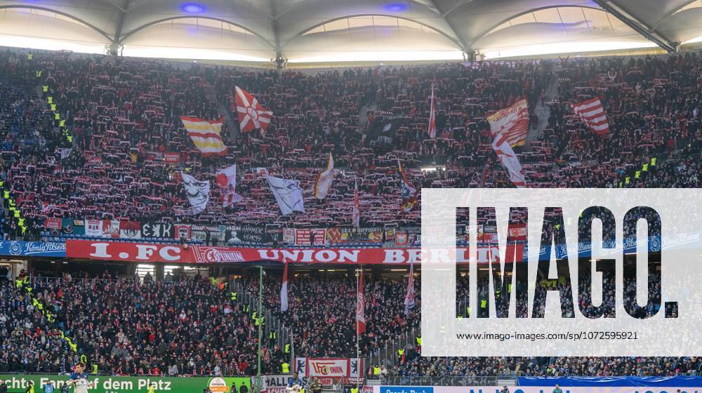 Soccer, Men, Season 2025 2026, 1 Bundesliga 22 Matchday , Hamburger SV 1 FC Union Berlin, Guest block, Fans of Union, 14 02 2026,