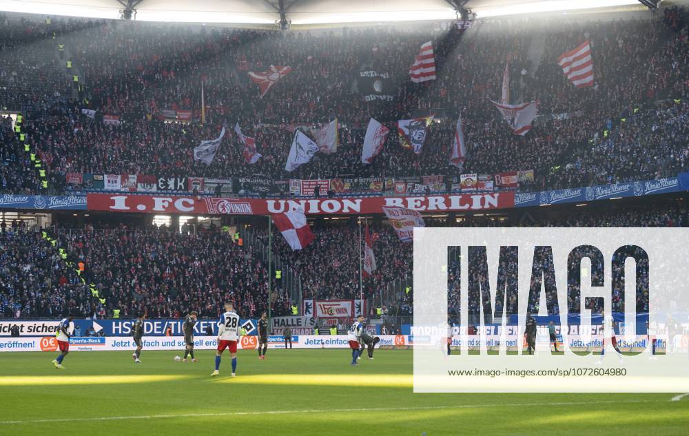 Soccer, Men, Season 2025 2026, 1 Bundesliga 22 Matchday , Hamburger SV 1 FC Union Berlin, Guest block, Fans of Union, 14 02 2026,