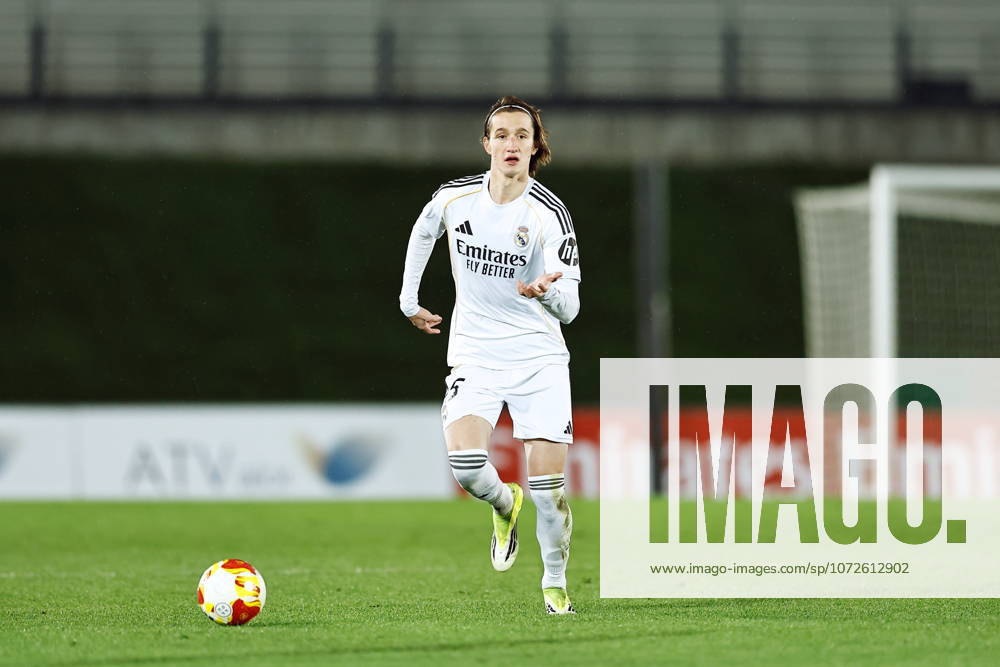 Joan Martinez (RM Castilla), FEBRUARY 13, 2026 - Football Soccer : Spanish Primera RFEF Group 1 match between Real Madrid Castilla - Athletic Club de Bilbao B at the Estadio Alfredo Di Stefano in Madrid, Spain. Noxthirdxpartyxsales aflo_319732515