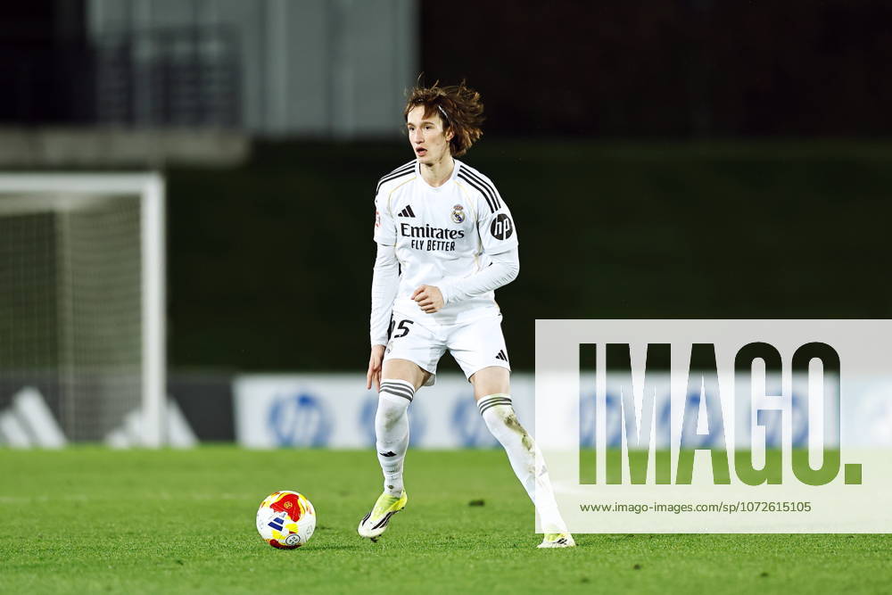Joan Martinez (RM Castilla), FEBRUARY 13, 2026 - Football Soccer : Spanish Primera RFEF Group 1 match between Real Madrid Castilla - Athletic Club de Bilbao B at the Estadio Alfredo Di Stefano in Madrid, Spain. Noxthirdxpartyxsales aflo_319732537