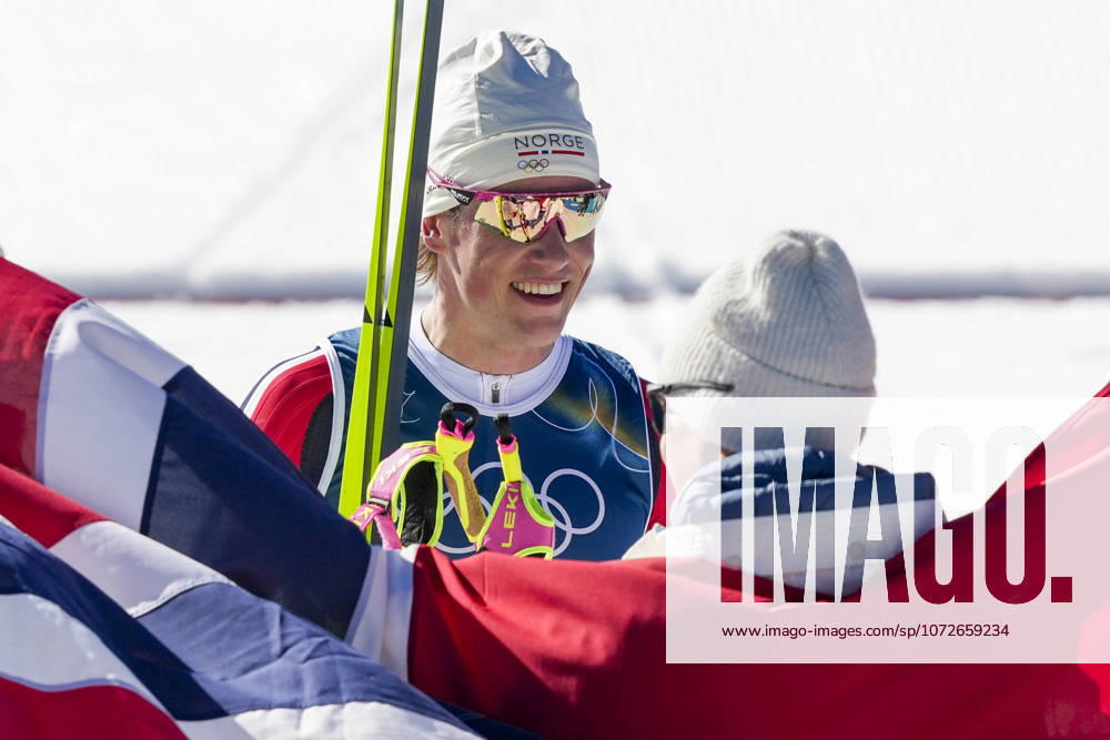 Winter Olympics in Milan Cortina 2026 Val di Fiemme, Italy 20260215 Johannes Hosflot Klaebo from Norway cheers during the men s 4 x 7 5 km relay cross country skiing at Tesero CC Stadium during the Winter Olympics in Milano Cortina 2026 Photo Lise Aserud NTB Val di Fiemme Italy RESTRICTED USE FOR BETTING COMPANIES