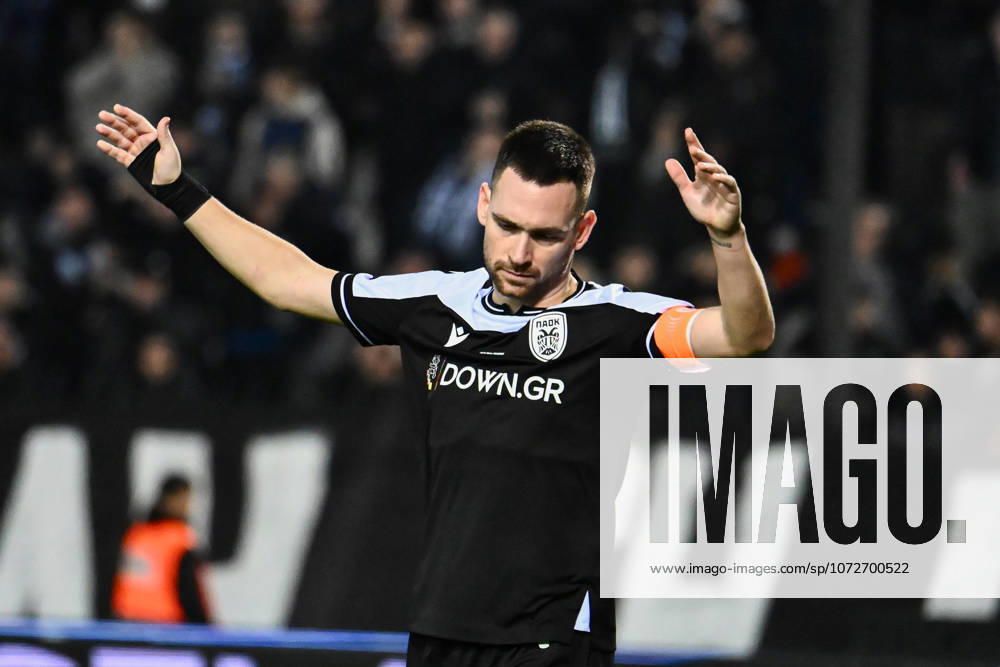 PAOK s Andrija Zivkovic reacts during a Greek Superleague soccer game between PAOK FC and AEK FC. Final Result 0 - 0. Thessaloniki Greece - ZUMAp191 20260215_zap_p191_026