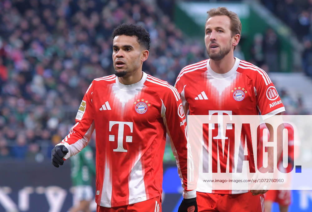 Soccer 1 Bundesliga, SV Werder Bremen Bayern Munich v l Luis Diaz FC Bayern Muenchen , Harry Kane FC Bayern Muenchen Bremen