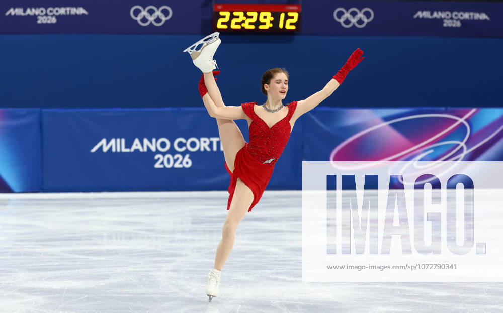 ISABEAU LEVITO of USA skates her Women s Single Skating free program in the Figure skating, Eiskunstlauf at the Milano Cortina 2026 Winter Olympic Games, Olympische Spiele, Olympia, OS ISABEAU LEVITO obtained a score of 70.84 points and is ranked eight after the short program. Milan Italy - ZUMAc179 20260217_oly_c179_346