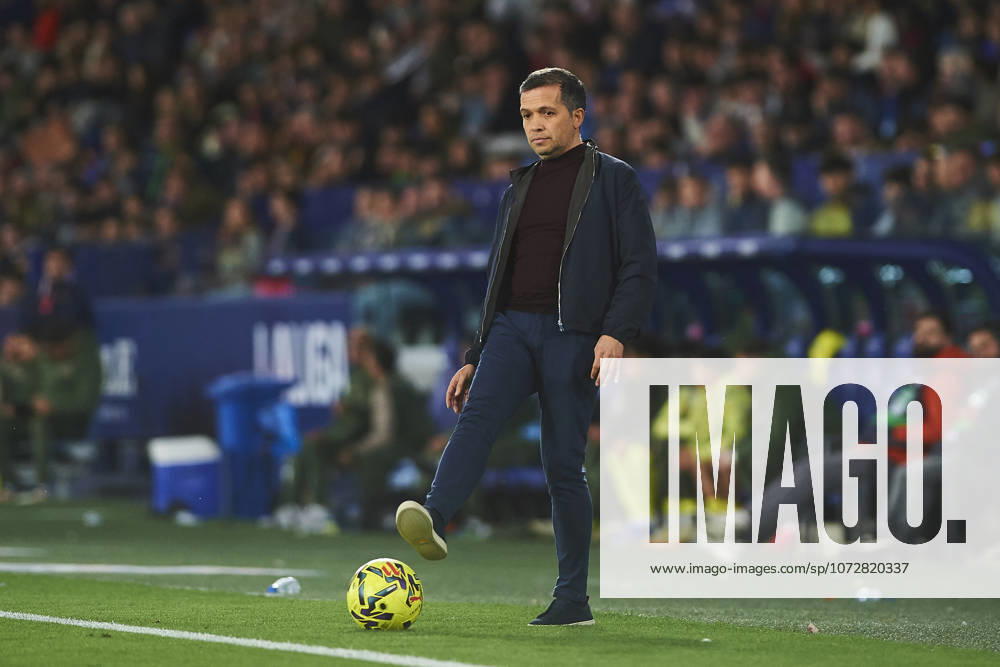 Head coach Luis Castro Levante UD during the LaLiga EA Sports match between Levante UD and Villarreal CF at Ciudad de Valencia on February 18, 2026 in Valencia, Spain Photo by Maria Jose Segovia DeFodi Images