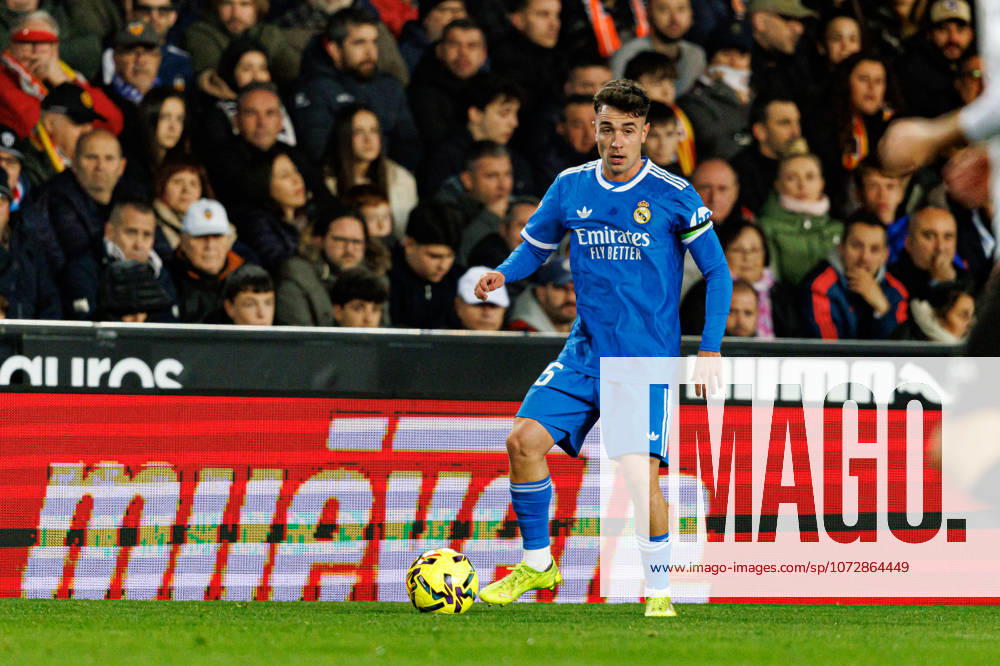 David Jimenez seen during LaLiga EA Sports game between teams of Valencia CF and Real Madrid CF (Maciej Rogowski Ball Raw Images) Valencia Mestalla Spain