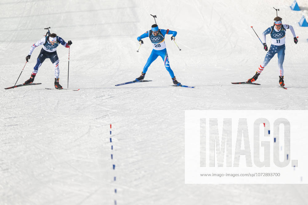 Fabien Claude of France, Nicola Romanin of Italy and Campbell Wright of United States compete in men s biathlon 15 km mass start during day 14 of the 2026 Winter Olympics on February 20, 2026 in Anterselva Photo Mathias Bergeld BILDBYRAN code MB MB1339 biathlon biathlon olympic games olympics olympics winter olympics os ol olympiska spel vinter os olympiske leker milano cortina 2026 milan cortina 2026 milano cortina 2026 olympic games milano cortina 2026 winter olympic games milano cortina os milano cortina ol vinter ol 14 bbeng masstart mass start france italy usa