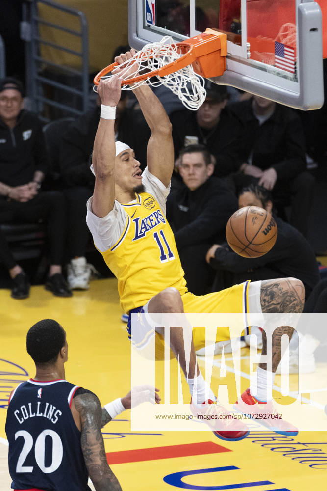 Los Angeles Lakers Jaxson Hayes (11) seen in action during an NBA, Basketball Herren, USA basketball game at Crypto.com Arena. Final score Lakers 125 : 122 Clippers Los Angeles United States - ZUMAs197 20260220_aaa_s197_329