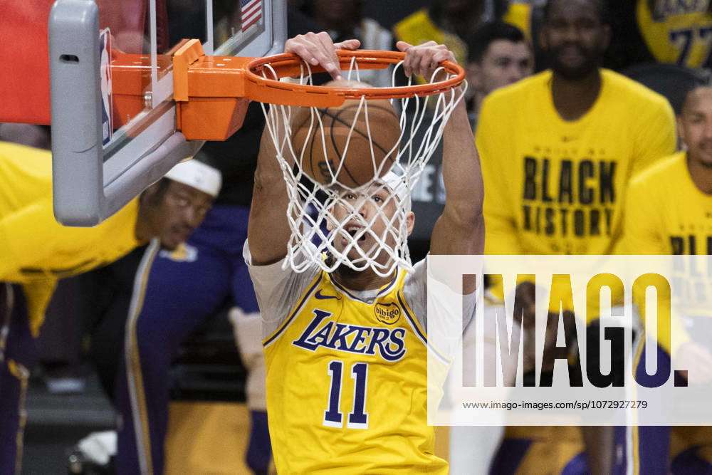 Los Angeles Lakers Jaxson Hayes (11) seen in action during an NBA, Basketball Herren, USA basketball game at Crypto.com Arena. Final score Lakers 125 : 122 Clippers Los Angeles United States - ZUMAs197 20260220_aaa_s197_349
