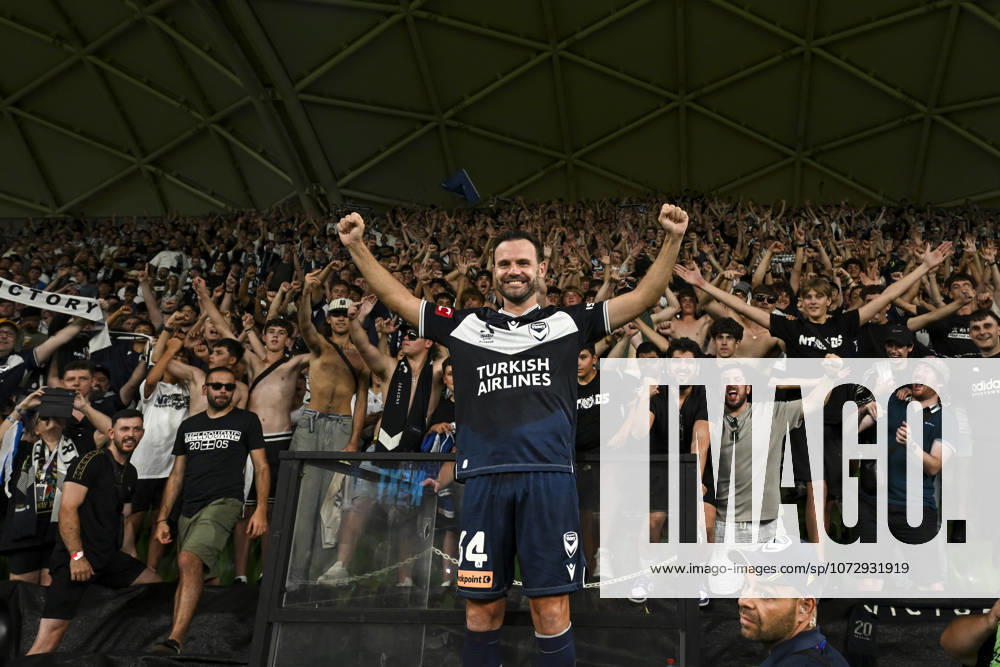 AUS: A-League, Round 18, Melbourne City FC v Melbourne Victory FC at AAMI Park, Melbourne, VIC, Australia on 21st February 2026 Juan Mata of Melbourne Victory FC after winning the Melbourne Derby 3:1 at the Melbourne City FC v Melbourne Victory FC match at AAMI Park, Melbourne, VIC, Australia.