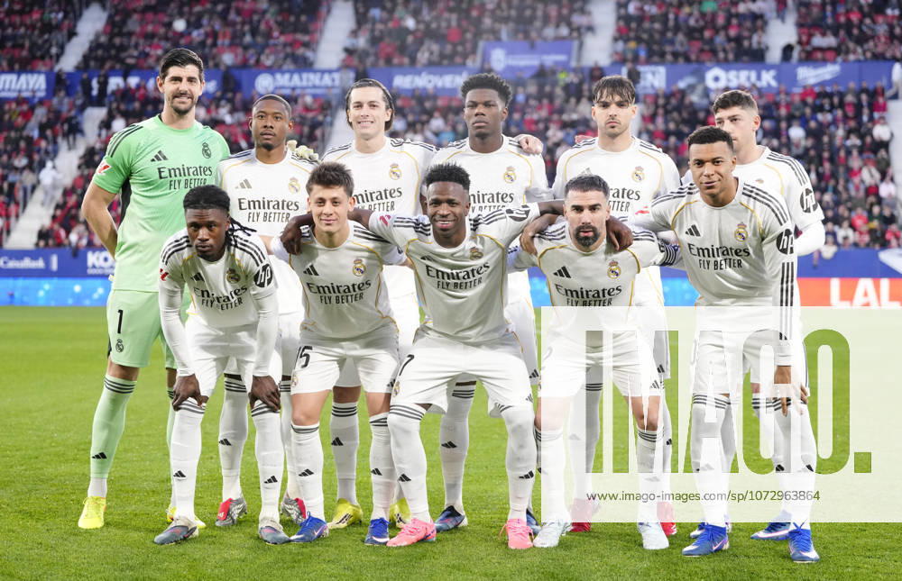 CA Osasuna v Real Madrid CF - LaLiga EA Sports Real Madrid line up during the LaLiga EA Sports match between CA Osasuna and Real Madrid CF at Estadio El Sadar on February 21, 2026 in Pamplona, Spain. Pamplona Spain