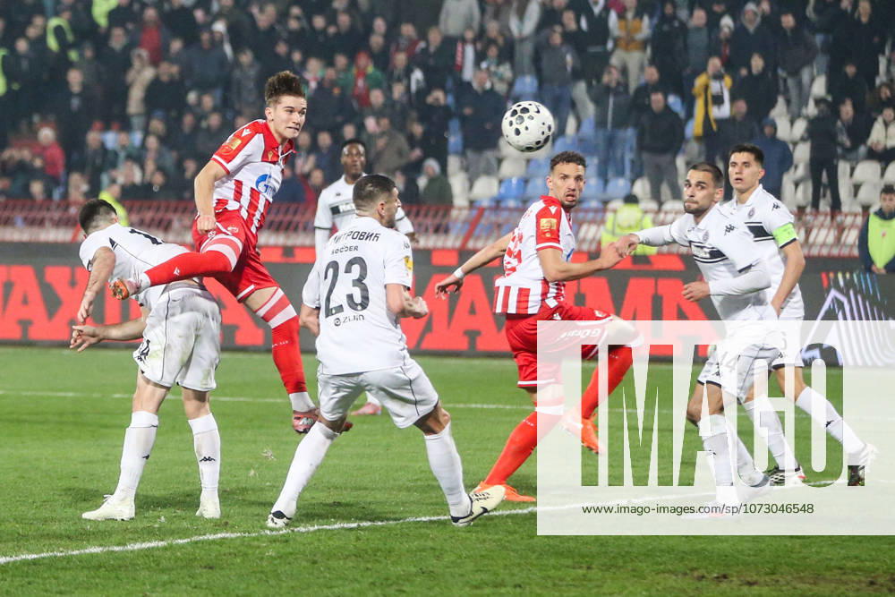 Crvena Zvezda v Partizan - Serbian SuperLiga BELGRADE, SERBIA - FEBRUARY 22: Stefan Mitrovic (23) of Partizan in action during the Serbian SuperLiga football match between Crvena Zvezda and Partizan at Rajko Mitic Stadium in Belgrade, Serbia on February 22, 2026. Filip Stevanovic Anadolu Belgrade Serbia. Editorial use only. Please get in touch for any other usage.