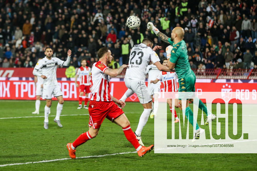 Crvena Zvezda v Partizan - Serbian SuperLiga BELGRADE, SERBIA - FEBRUARY 22: Stefan Mitrovic (23) of Partizan in action during the Serbian SuperLiga football match between Crvena Zvezda and Partizan at Rajko Mitic Stadium in Belgrade, Serbia on February 22, 2026. Filip Stevanovic Anadolu Belgrade Serbia. Editorial use only. Please get in touch for any other usage.