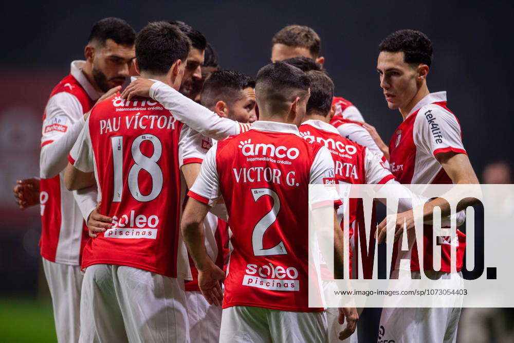 BRAGA, PORTUGAL - FEBRUARY 21: RODRIGO ZALAZAR from SC Braga is seen celebrating his goal during the Liga Portugal Betclic 2025 26 League match between SC Braga and Vitoria SC, at Estadio Municipal de Braga on February 21, 2026 in Braga, Portugal Braga Portugal - ZUMAl192 20260221_zsp_l192_001